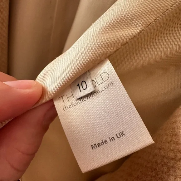 The FOLD London Claremont Camel Coat size 10 - Picture 5 of 9
